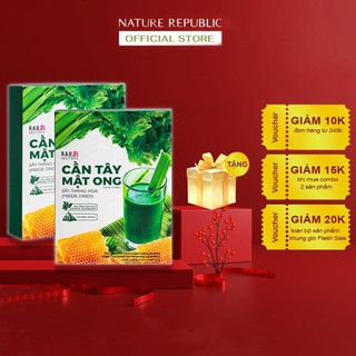 Bột cần tây mật ong chính hãng hộp 14 gói hỗ trợ giảm cân, tiêu hóa, dưỡng da, tăng cường đề kháng cho cơ thể
