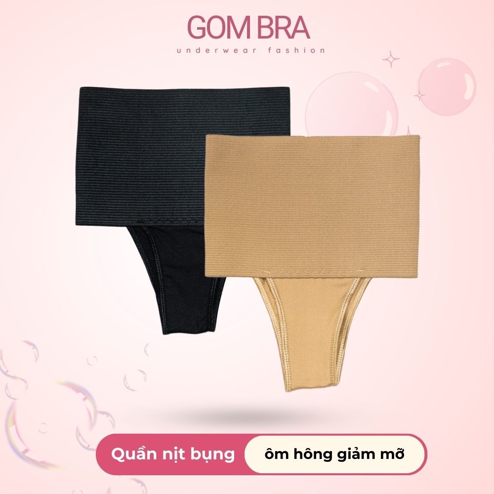 Quần gen nịt bụng dưới mặc váy GOM BRA, thiết kế định hình siết eo chống cuộn, co giãn tốt - SA-036