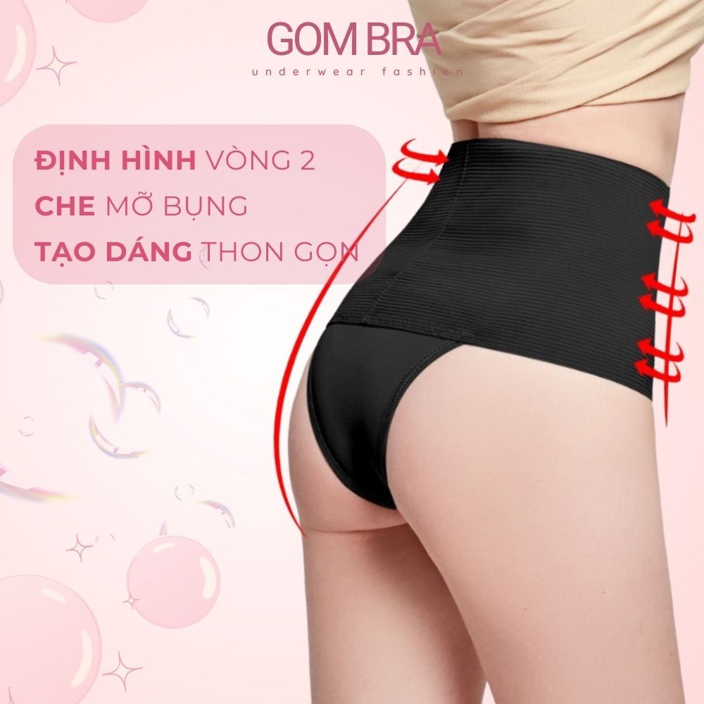 Quần gen nịt bụng dưới mặc váy GOM BRA, thiết kế định hình siết eo chống cuộn, co giãn tốt - SA-036