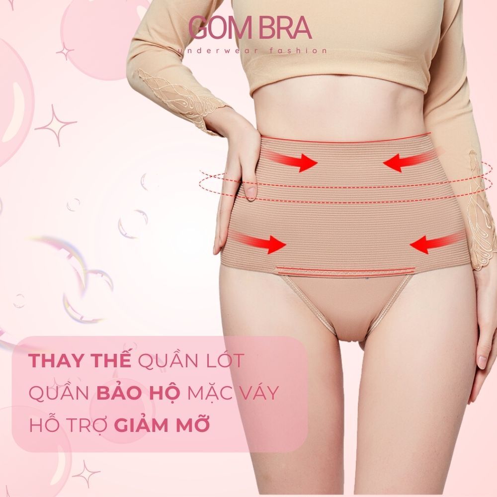 Quần gen nịt bụng dưới mặc váy GOM BRA, thiết kế định hình siết eo chống cuộn, co giãn tốt - SA-036