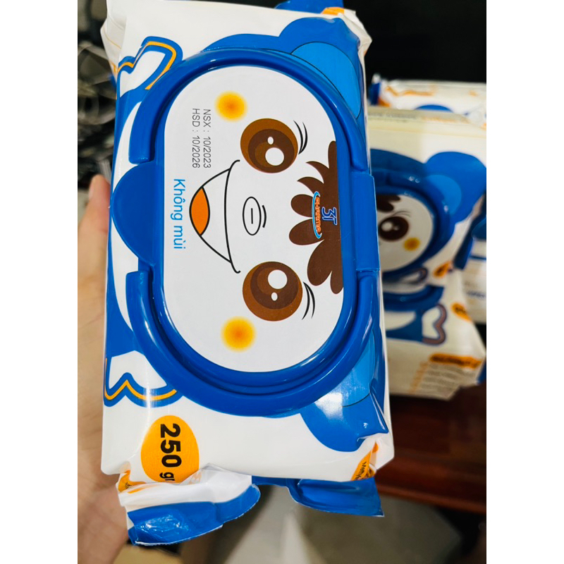 Khăn ướt baby wipes Lớn 250 không mùi cho bé