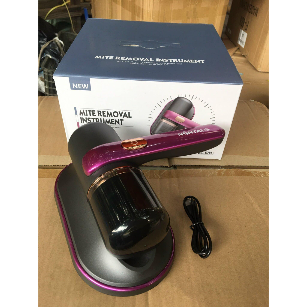 Máy hút bụi giường nệm, chăn ga, ghế sofa - máy hút bụi mini không dây sạc pin có tia UV khử khuẩn MH21