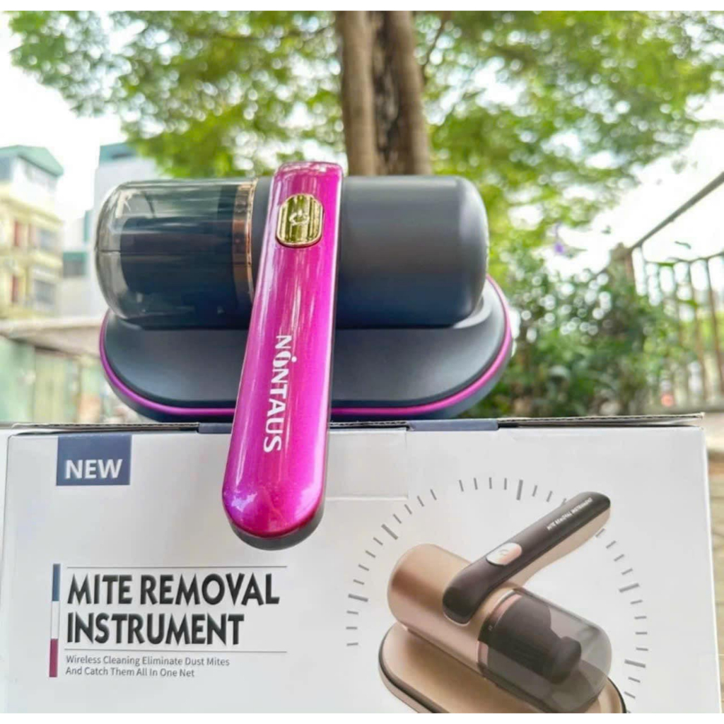 Máy hút bụi giường nệm, chăn ga, ghế sofa - máy hút bụi mini không dây sạc pin có tia UV khử khuẩn MH21