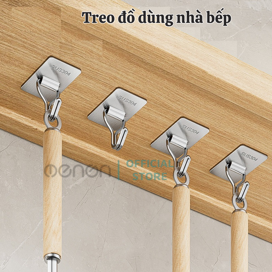 Móc Dán Tường Treo Đồ Chất Liệu INOX 304 Siêu Bền Chịu Lực Cao Kèm Dán Oenen