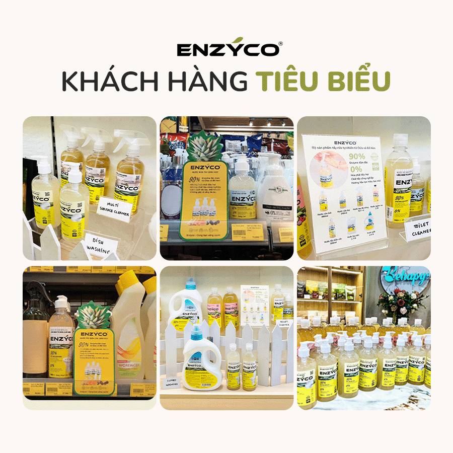 Nước Ngâm Rửa Rau Củ Quả Sinh Học ENZYCO Hương Dứa 1L, Làm Sạch Thực Phẩm 100% Enzyme Từ Dứa