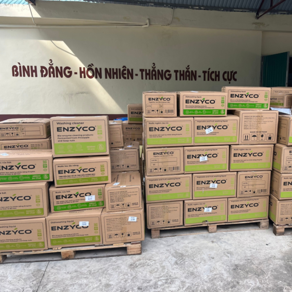 Nước Ngâm Rửa Rau Củ Quả Sinh Học ENZYCO Hương Dứa 1L, Làm Sạch Thực Phẩm 100% Enzyme Từ Dứa