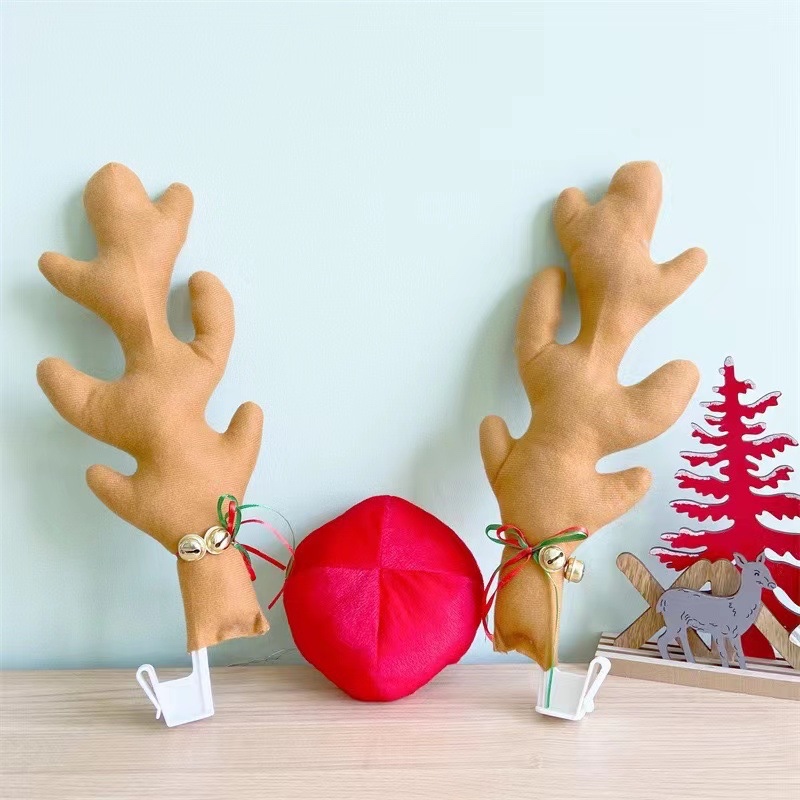 Bộ sừng mũi tuần lộc trang trí xe hơi ô tô mùa Noel Giáng Sinh