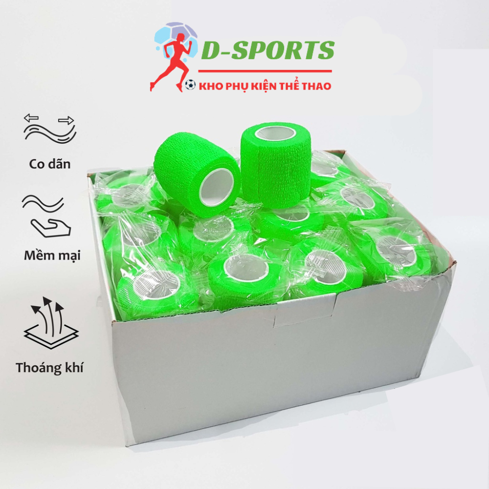 Hộp 24 Cuộn Băng Keo Thể Thao Loại 5cm, Hộp Băng Cuốn Bảo Vệ Mắt Cá Chân, Tay, Đầu Gối, Chống Căng Dãn Cơ