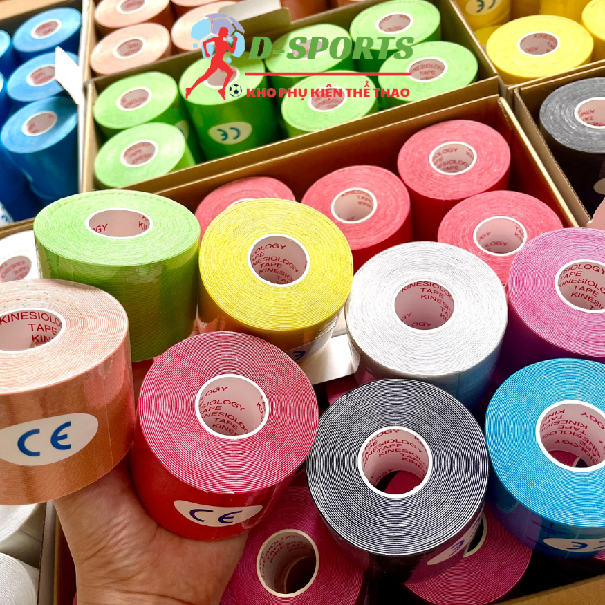 Băng Dán Cơ Kinesiology, Băng Keo Hỗ Trợ Giảm Đau Cơ Dãn Cơ Hiệu Quả