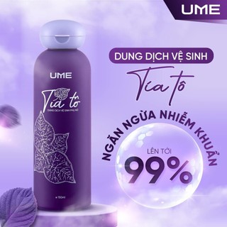 Dung dịch vệ sinh tía tô UME Ngọc Trinh 150ml , Dung dịch vệ sinh phụ nữ khử mùi, làm sạch vùng kín