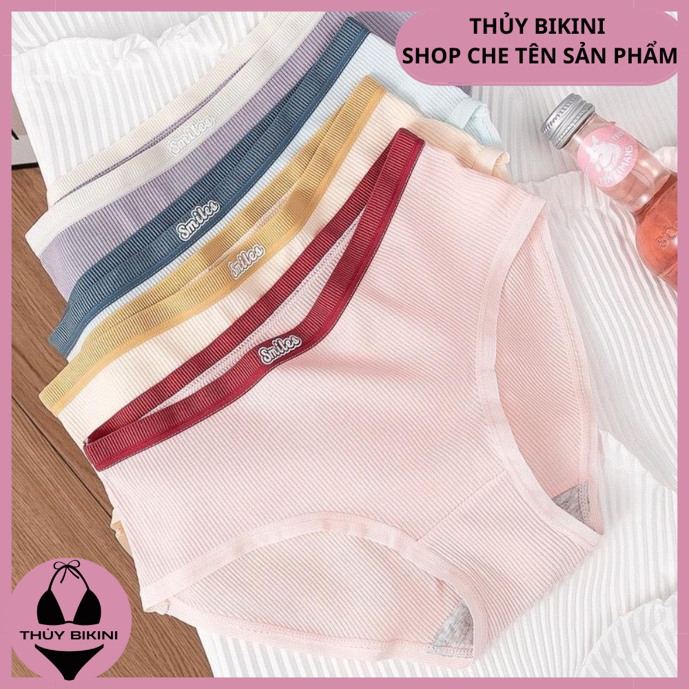 Quần Lót nữ Cotton Tăm kẻ mềm mại co giãn 4 chiều có viền chữ C16