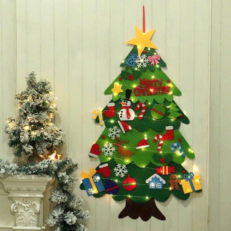 CÂY THÔNG TRANG TRÍ NOEL VẢI NỈ SIZE TO CAO 1M