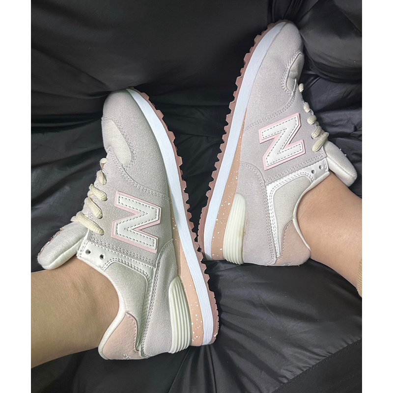 Giày Newbalance 574 hồng baby siêu đepi fullbox túi