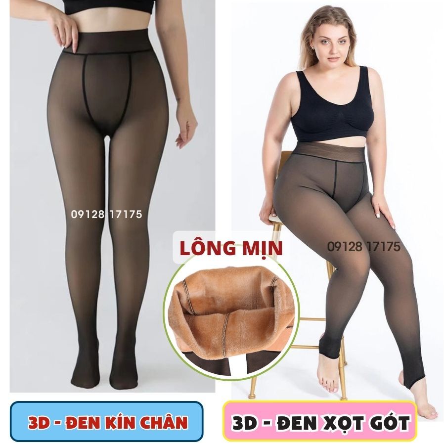 Quần tất bigsize lót lông cho nữ 55-78kg loại dày - Vớ quần lót lông bigsize che khuyết điểm cho người mũm mĩm
