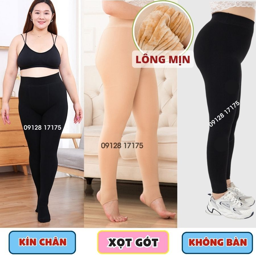 Quần tất bigsize lót lông cho nữ 55-78kg loại dày - Vớ quần lót lông bigsize che khuyết điểm cho người mũm mĩm