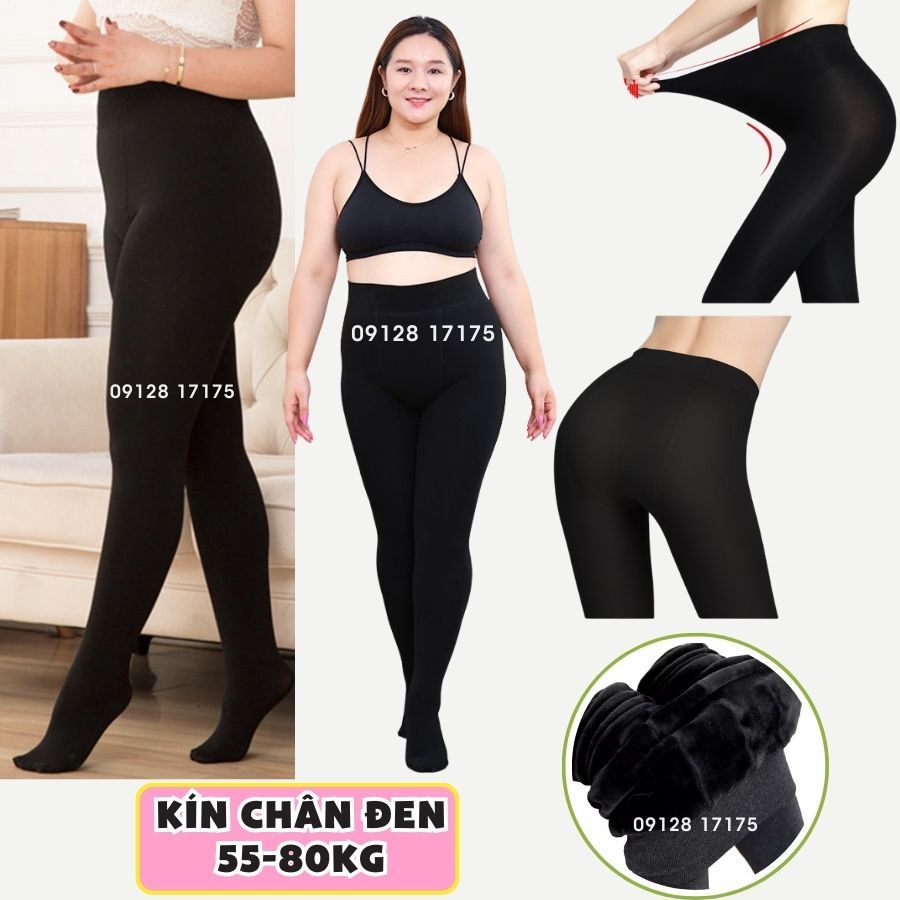 Quần tất bigsize lót lông cho nữ 55-78kg loại dày - Vớ quần lót lông bigsize che khuyết điểm cho người mũm mĩm