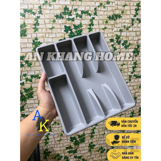khay chia thìa dĩa dụng cụ bếp IKEA Smacker 31 x 26 x 4 cm ( Xám )