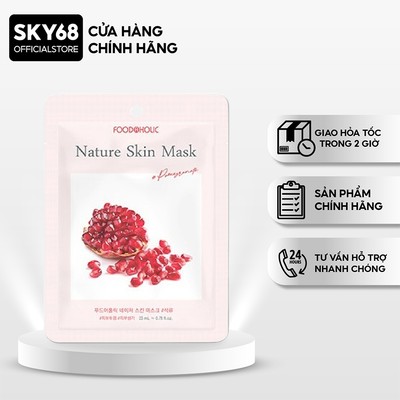 Mặt Nạ Lựu Đỏ Dưỡng Sáng, Săn Chắc Làn Da Foodaholic Nature Skin Mask 23g - Pomegranate