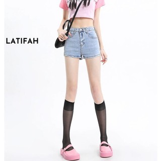 Quần short jean nữ co giãn LATIFAH xẻ lai QS003 phong cách hàn quốc