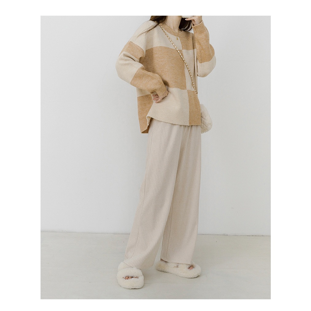 Áo Len Ô Vuông 1026 Nâu