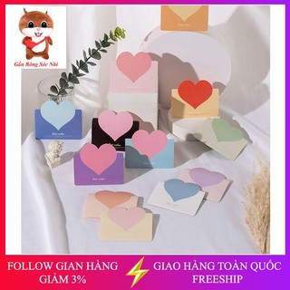 Thiệp quà tặng in hình trái tim tình yêu