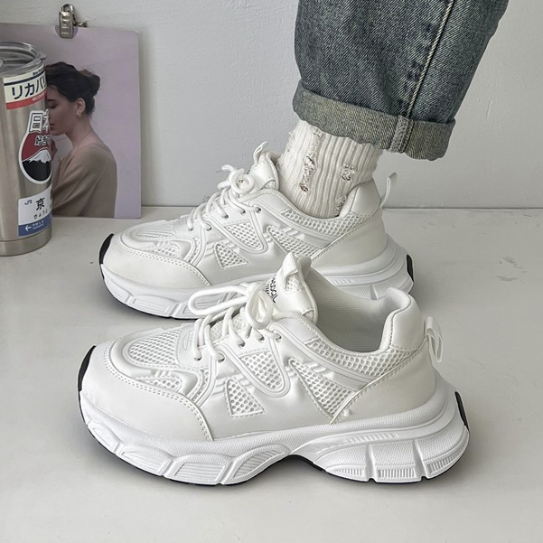 Giày thể thao nữ đế cao - giày vải thể thao nữ ST88 2023 thời trang - Giày sneaker độn đế 6cm