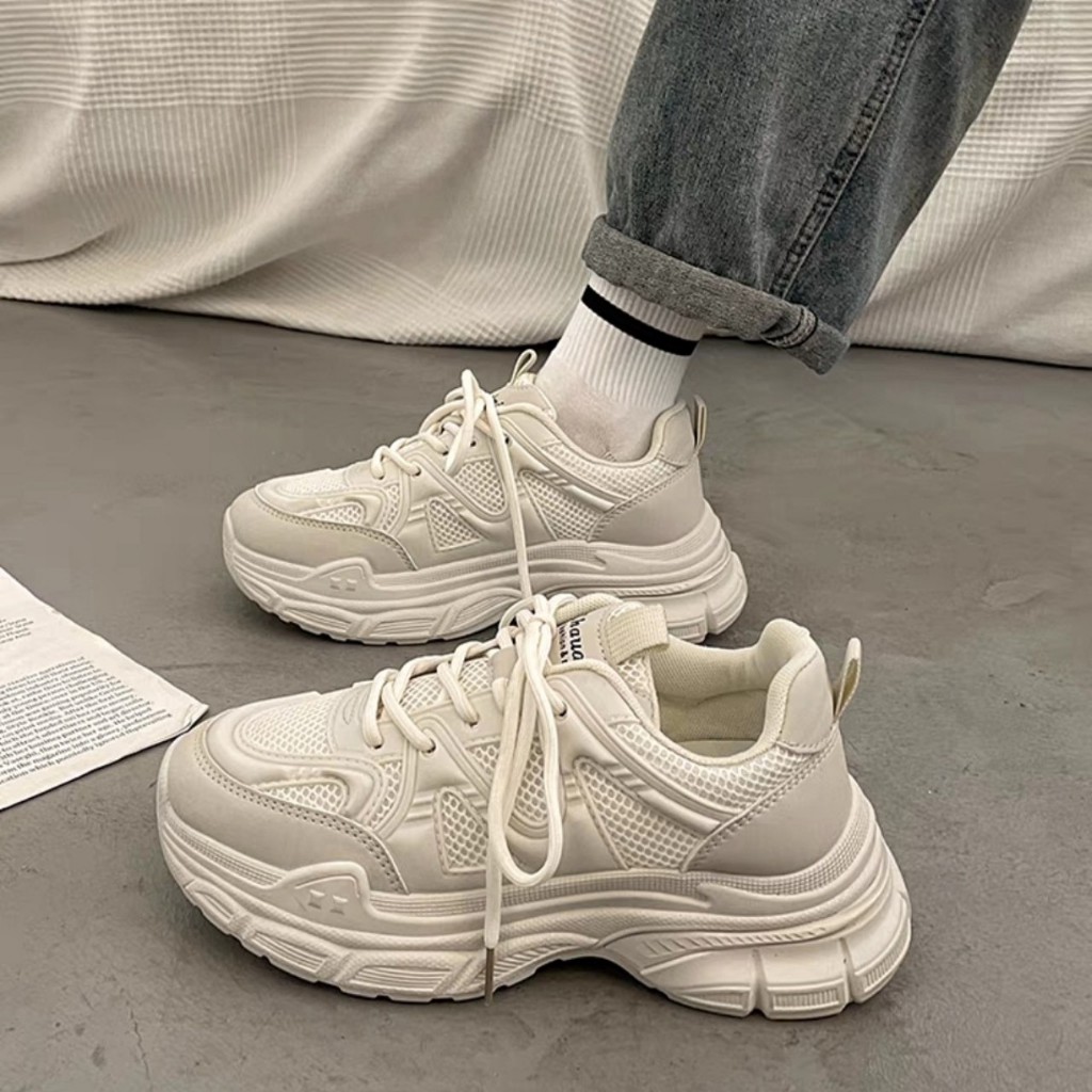 Giày thể thao nữ đế cao - giày vải thể thao nữ ST88 2023 thời trang - Giày sneaker độn đế 6cm