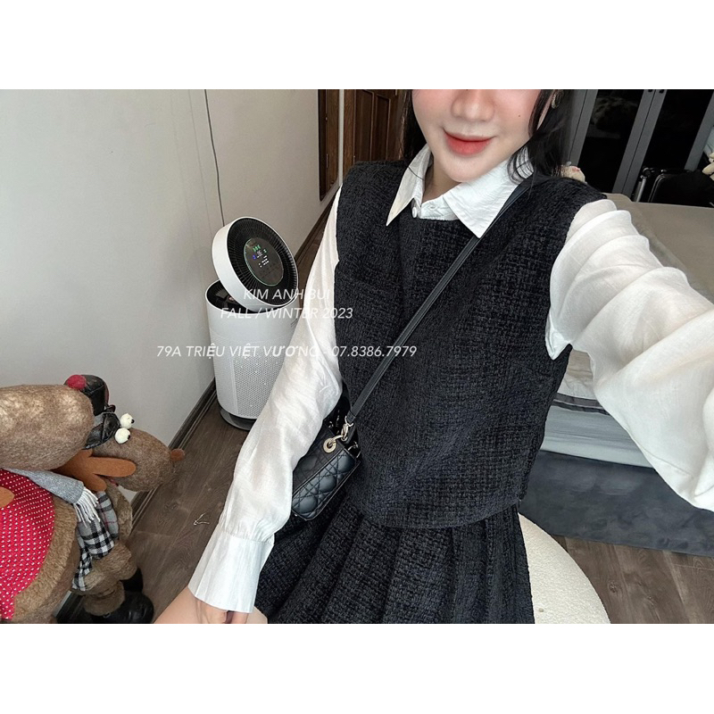 Set dạ đen tweet kèm cv 23