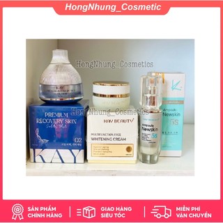Combo kem dày da + tinh chất dưỡng trắng + kem face