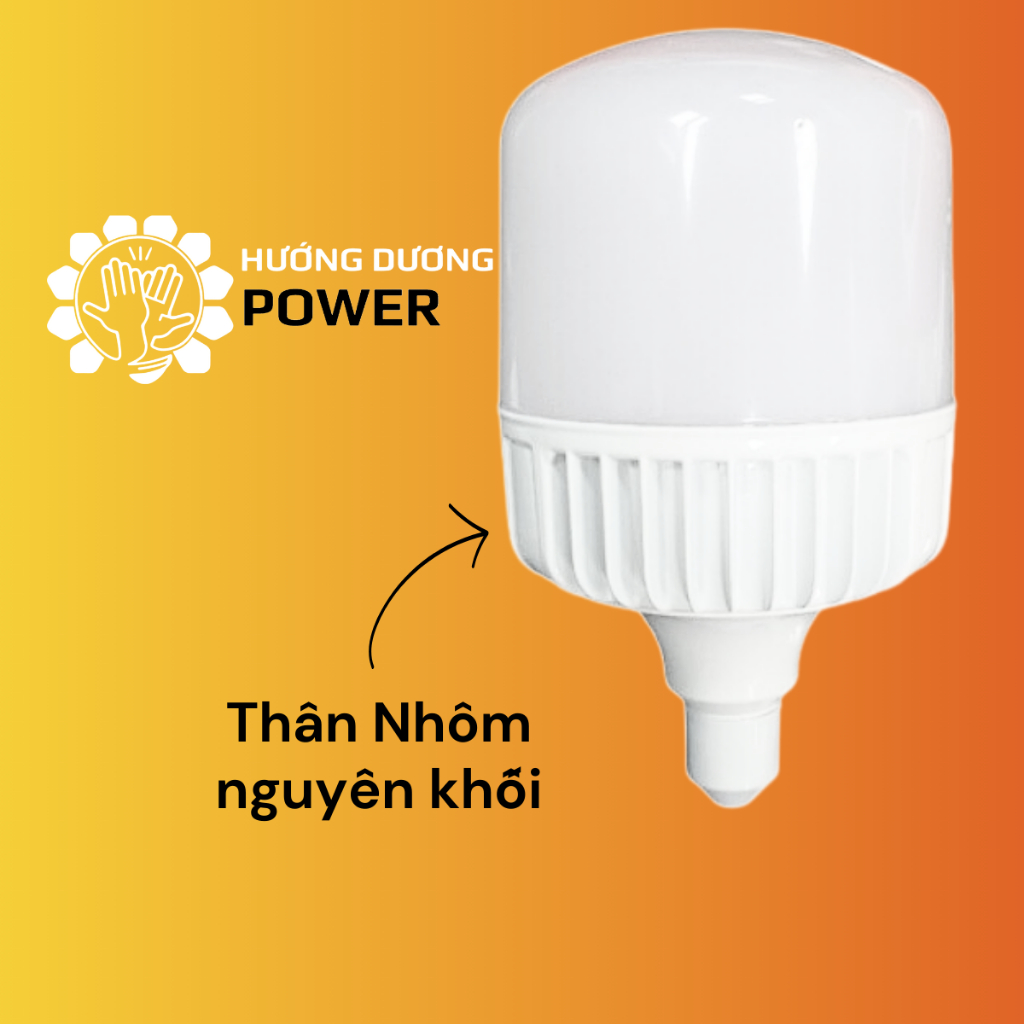 Bóng đèn LED thân nhôm nguyên khối MAXKARO ánh sáng mạnh 60W 50W 40W 30W 20W,Tiết kiệm điện Chính hãng