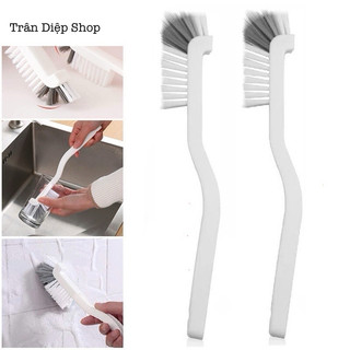 Bàn Chải Cán Dài Đầu Cong Vệ Sinh Đa Năng, Cọ Rửa Bình, Chà Khe Rãnh, Góc
