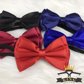 Nơ bé trai - nơ đeo cổ cho bé trai vải phi bóng dây thun thắt sẵn siêu cưng giá rẻ( X06 )