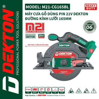 Máy cưa gỗ dekton 165mm / motor brushless / dk-cg165bl / dùng chân pin phổ thông makita