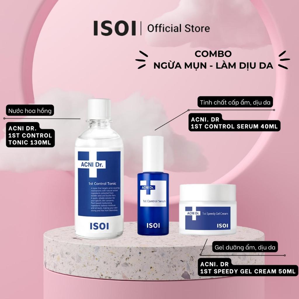 Bộ 3 sản phẩm ngừa mụn, chăm sóc da ISOI ACNI Dr.