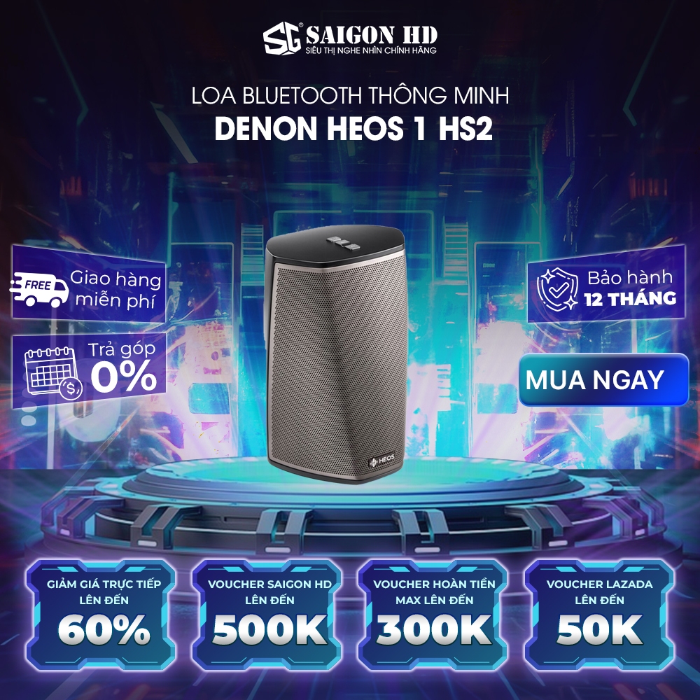 Loa nghe nhạc bluetooth chống nước DENON HEOS 1 HS2 - Hàng chính hãng, giá tốt, bảo hành 12 tháng