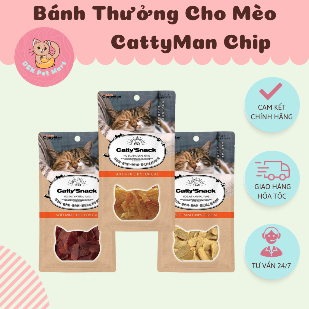 Bánh Thưởng Cho Mèo - CattyMan Chip 30gr