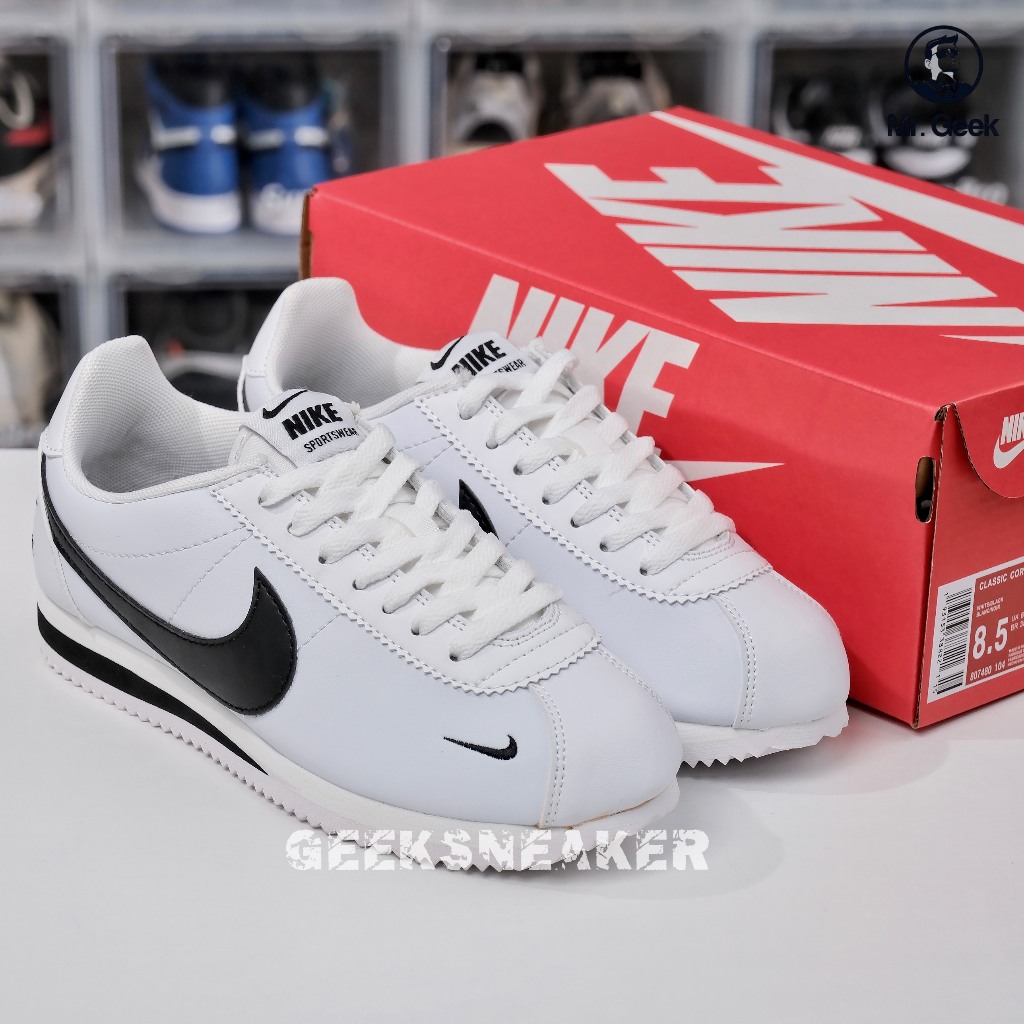 Giày Sneaker cổ thấp Nk Cortez Black White -904764-102