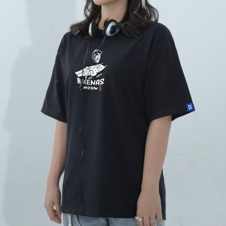 Áo thun I wish i was a cat form oversize local brand Buenas Sad Meow - SWT29