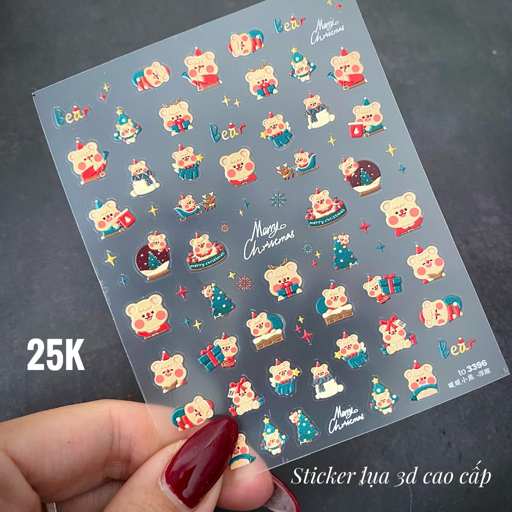 Sticker lụa noel-sticker lụa tết-sticker-sticker mới bảng 15-Đồ Nails Nhật Quyên