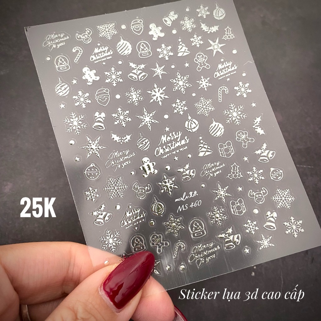 Sticker lụa noel-sticker lụa tết-sticker-sticker mới bảng 15-Đồ Nails Nhật Quyên