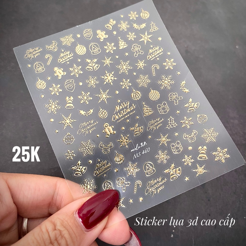 Sticker lụa noel-sticker lụa tết-sticker-sticker mới bảng 15-Đồ Nails Nhật Quyên