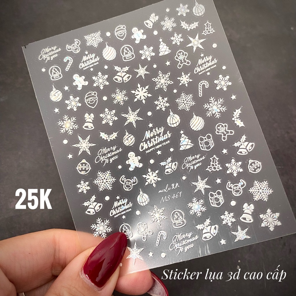 Sticker lụa noel-sticker lụa tết-sticker-sticker mới bảng 15-Đồ Nails Nhật Quyên