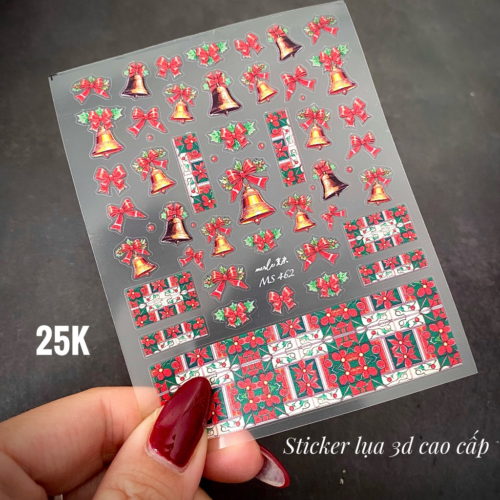Sticker lụa noel-sticker lụa tết-sticker-sticker mới bảng 15-Đồ Nails Nhật Quyên