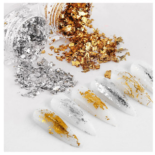 Hũ giấy bạc vụn trang trí nail