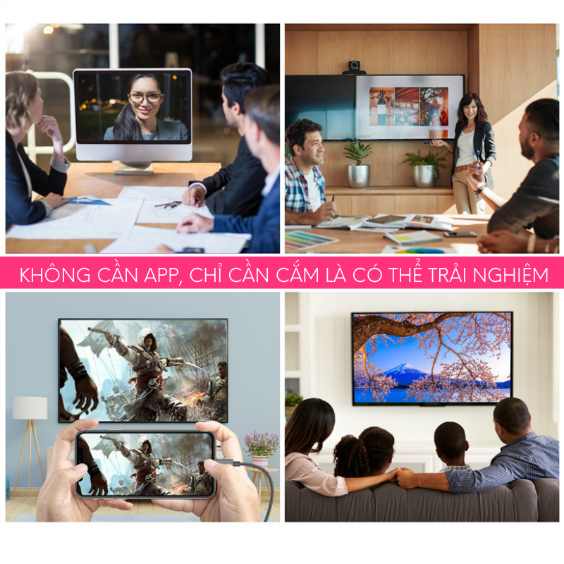 Cáp chuyển IP sang HDMI máy chiếu, tivi, màn hình dành cho IP 6-14promax và máy tính bảng nhà táo chân sạc cũ