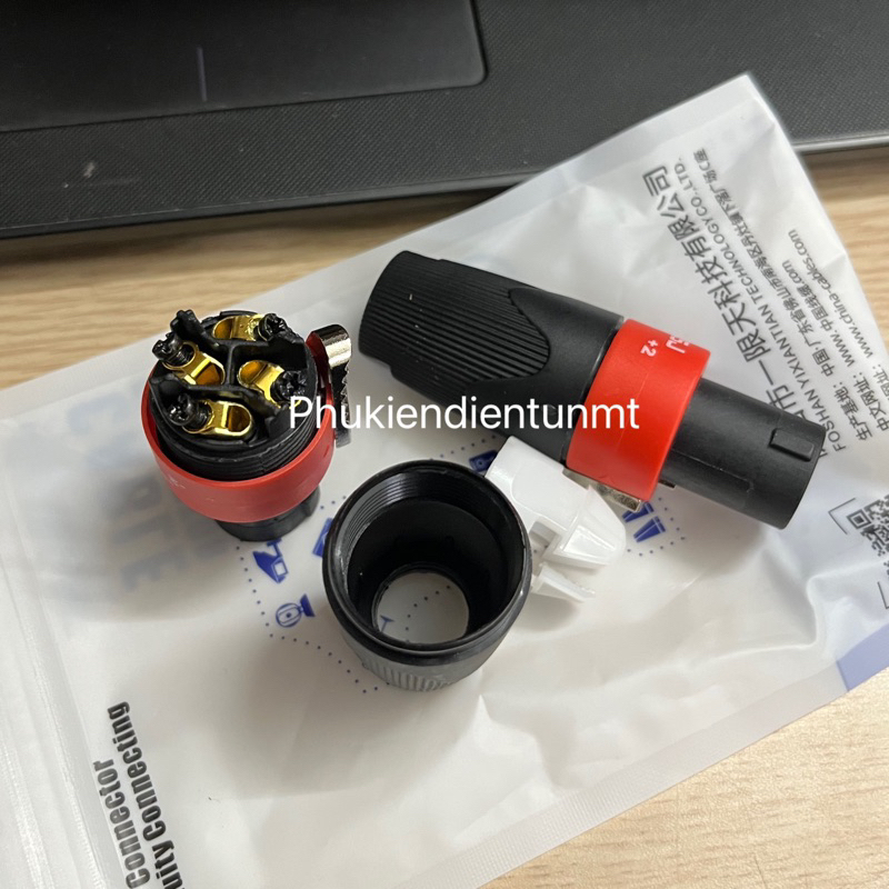 Rắc loa 4 pin chân đồng JSJ chính hãng