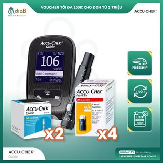 Combo máy đo đường huyết - roche - accu chek® guide - diab
