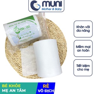 Khăn vải đa năng emom dạng cuộn cho bé, khăn vải lau người, lau mông em bé 400g