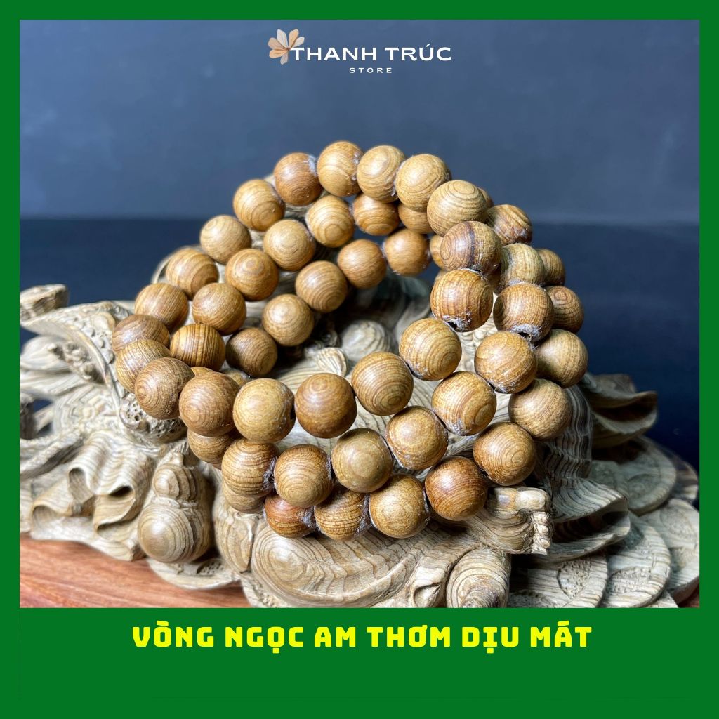 COMBO 1 VÒNG GỖ HOÀNG ĐÀN TUYẾT LẠNG SƠN 8 LY + 1 VÒNG GỖ NGỌC AM 10 LY
