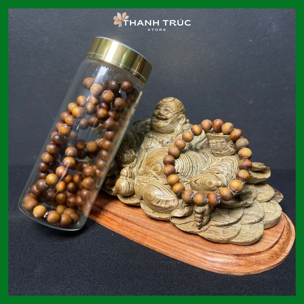 COMBO 1 VÒNG GỖ HOÀNG ĐÀN TUYẾT LẠNG SƠN 8 LY + 1 VÒNG GỖ NGỌC AM 10 LY